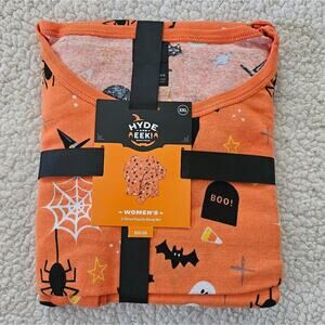 Hyde and Eek! Womens Halloween 2pc‎ family sleep set orange and black size XXL
